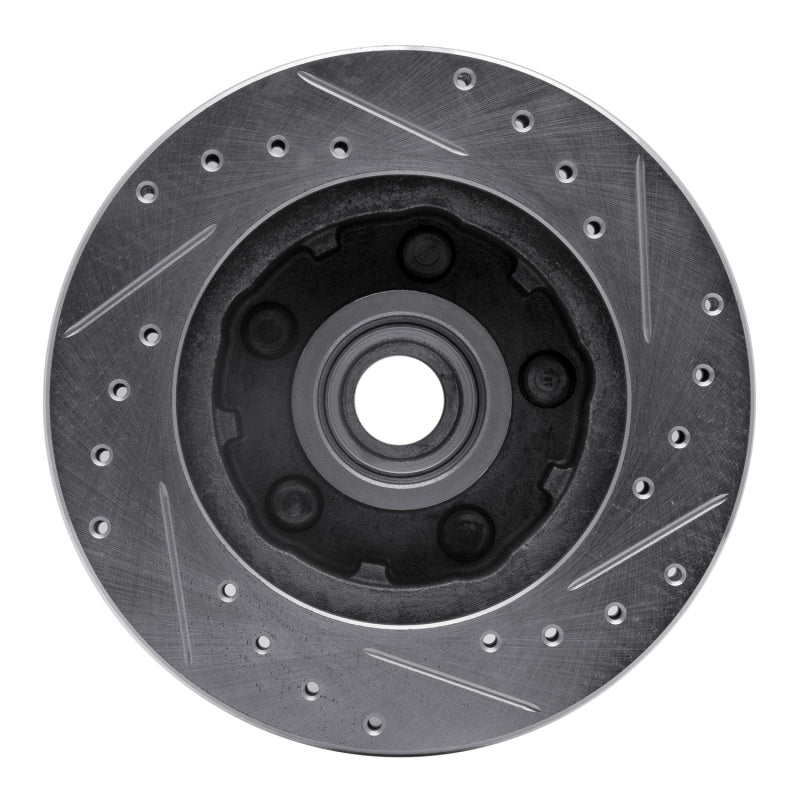 R1 Concepts R1 86-92 Ford Explorer Front Left Drilled & Slotted Silver Brake Rotor