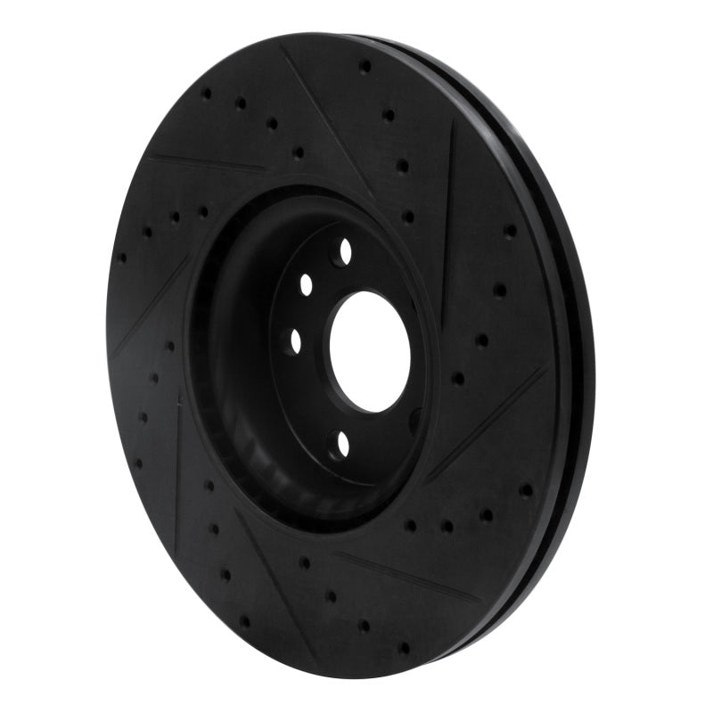 R1 Concepts R1 16-17 Volvo XC60 Front Left Drilled & Slotted Black Brake Rotor