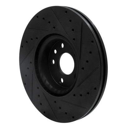 R1 Concepts R1 16-17 Volvo XC60 Front Left Drilled & Slotted Black Brake Rotor