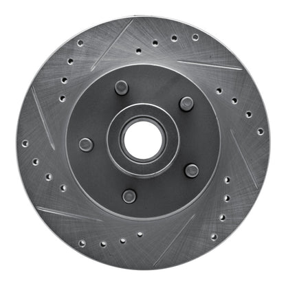 R1 Concepts R1 74-79 Ford Gran Torino Front Left Drilled & Slotted Silver Brake Rotor