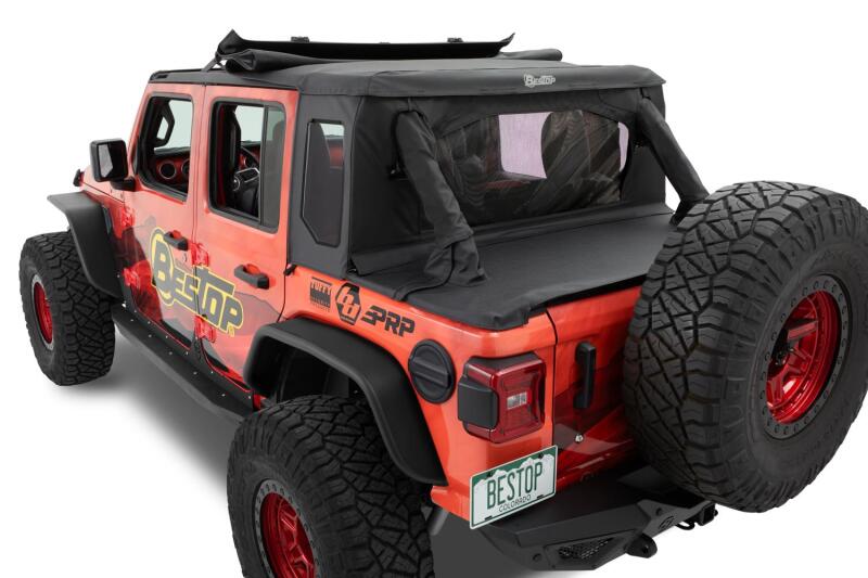 Bestop 18-26 Jeep Wrangler JL 2-Door Halftop Soft Top (Black Diamond)