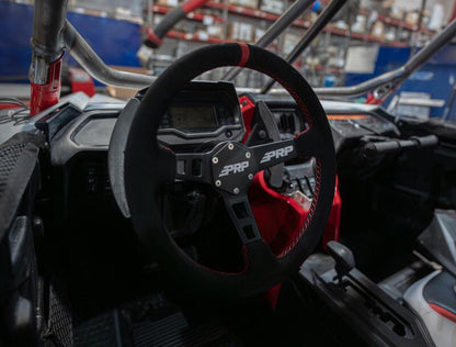 PRP Seats PRP Deep Dish Suede Steering Wheel - Red