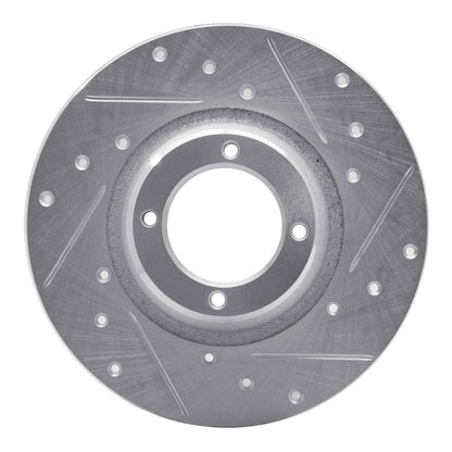 R1 Concepts R1 75-80 Triumph TR7 Front Right Drilled & Slotted Silver Brake Rotor
