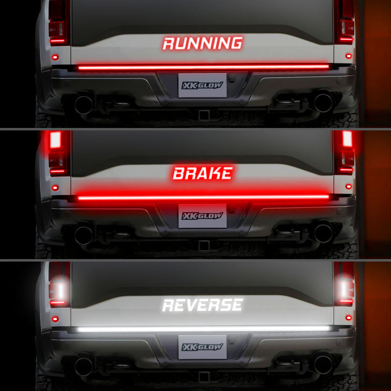 XKGLOW XK Glow Truck Tailgate Light w/ Chasing Turn Signal & Built-in Error Canceller - 3rd gen 60in