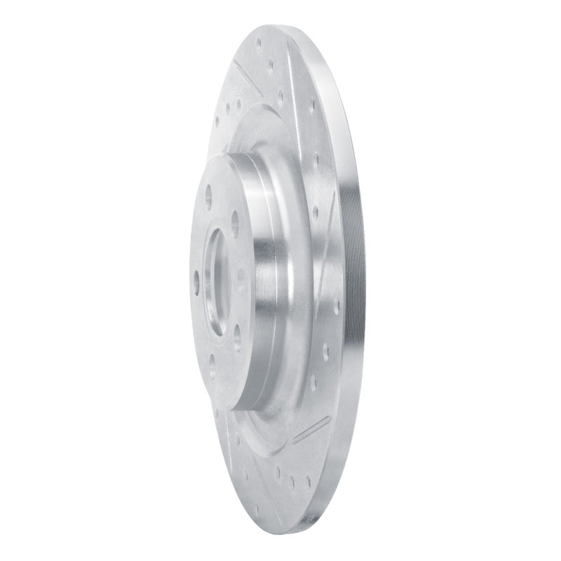 R1 Concepts R1 19-25 Volvo XC40 Rear Right Drilled & Slotted Silver Brake Rotor