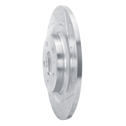 R1 Concepts R1 19-25 Volvo XC40 Rear Right Drilled & Slotted Silver Brake Rotor