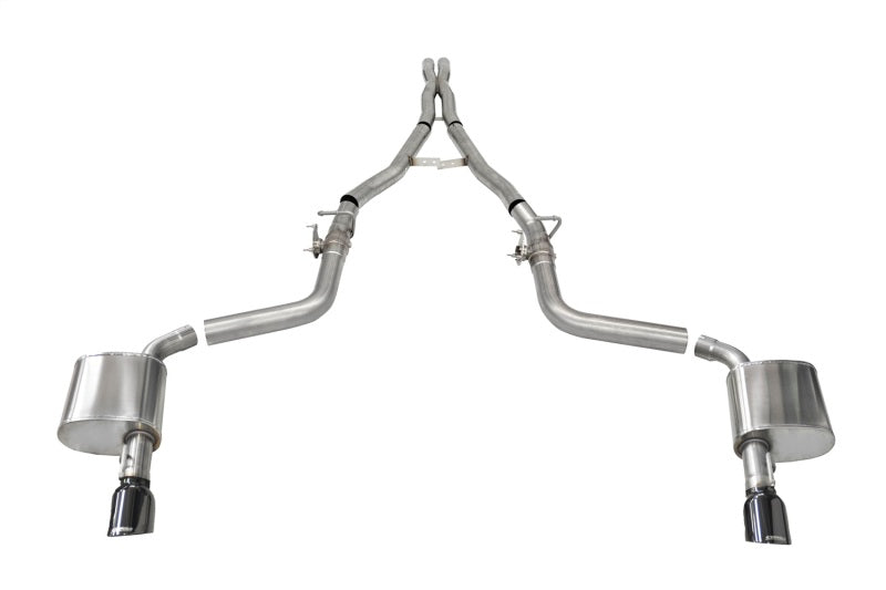 CORSA Performance Corsa 2015-2023 Charger SRT/Hellcat/Redeye 2.75in Valved Catback DRE w/ Single 4.5in Blk PVD Tips