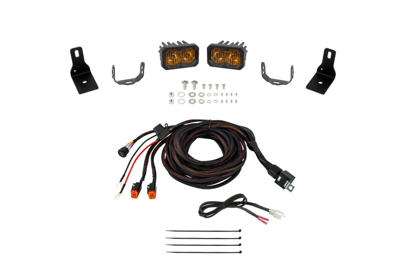 Diode Dynamics 2022+ Ford Maverick, C2 Sport Stage Series Ditch Light Kit Yellow Combo