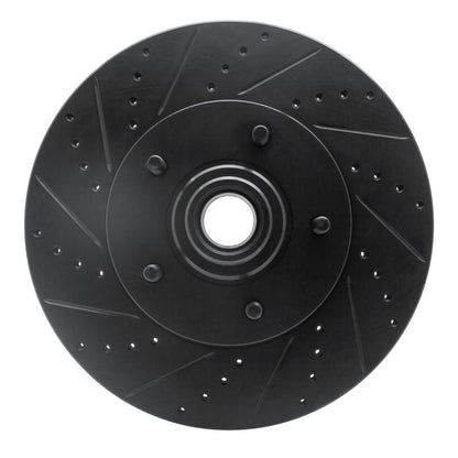 R1 Concepts R1 04-06 Ford E-150 Club Wagon Front Left Drilled & Slotted Black Brake Rotor