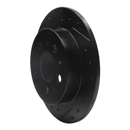 R1 Concepts R1 95-97 Volvo 960 Rear Left Drilled & Slotted Black Brake Rotor