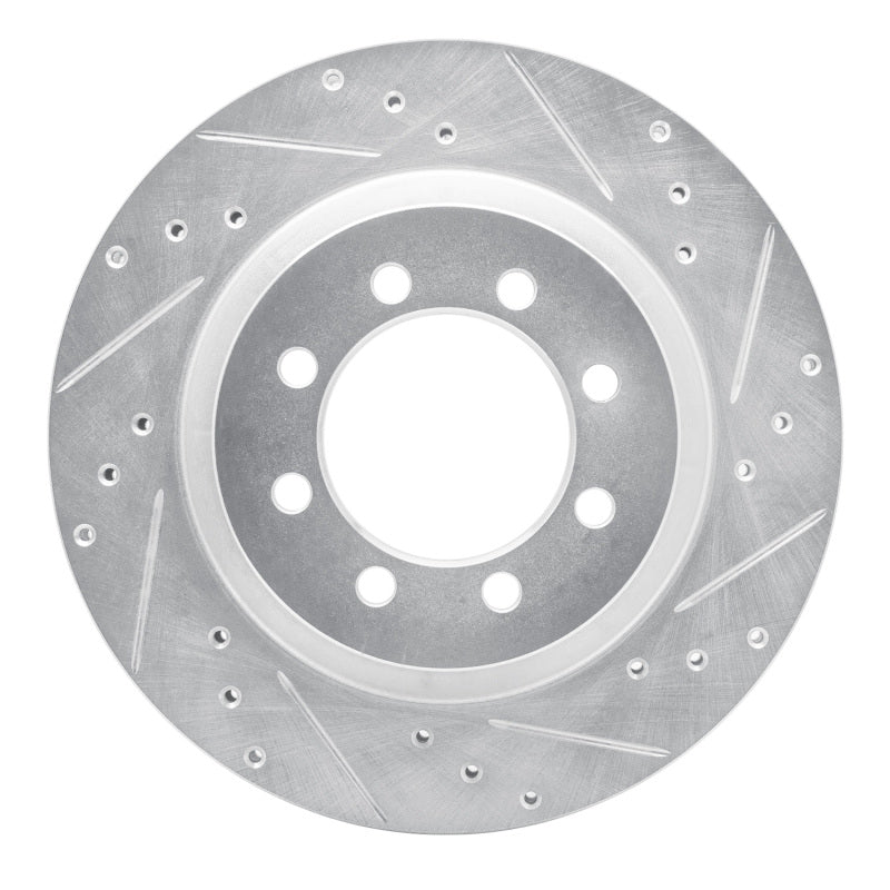R1 Concepts R1 68-76 Ford F-350 2WD (Excl Super Duty) Front Right Drilled & Slotted Silver Brake Rotor