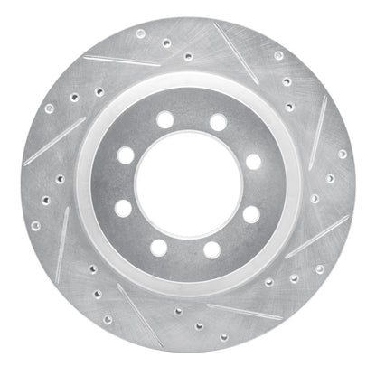 R1 Concepts R1 68-76 Ford F-350 2WD (Excl Super Duty) Front Right Drilled & Slotted Silver Brake Rotor