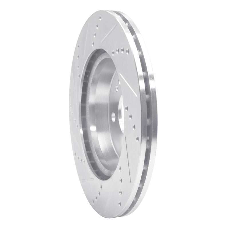 R1 Concepts R1 15-23 Mercedes-Benz C300 Coupe & Convertible Rear Right Drilled & Slotted Silver Brake Rotor