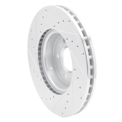 R1 Concepts R1 13-25 Cadillac ATS Front Right Drilled & Slotted Silver Brake Rotor