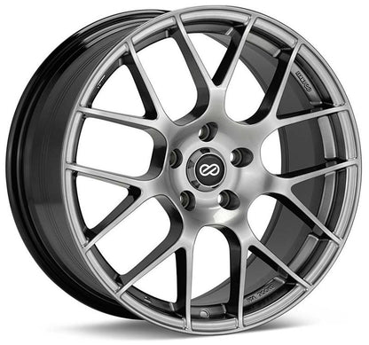 Enkei Raijin 18x8 45mm Offset 5x112 Bolt Pattern 72.6 Bore Diameter Hyper Silver Wheel