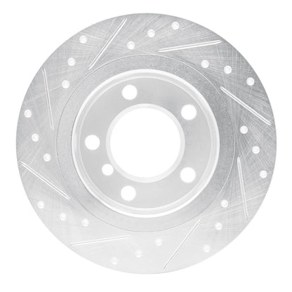 R1 Concepts R1 11-16 Mini Cooper Paceman Rear Right Drilled & Slotted Silver Brake Rotor