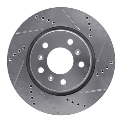 R1 Concepts R1 04-09 Buick Terraza Front Right Drilled & Slotted Silver Brake Rotor