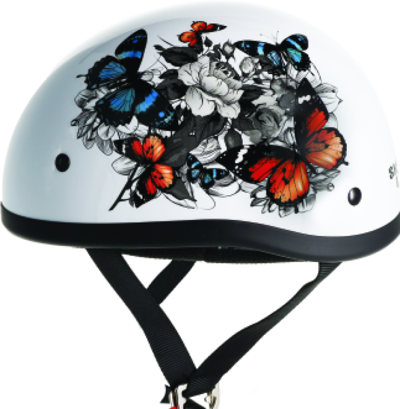 Bikers Choice Skid Lids White Rose Original Helmet - 2XL