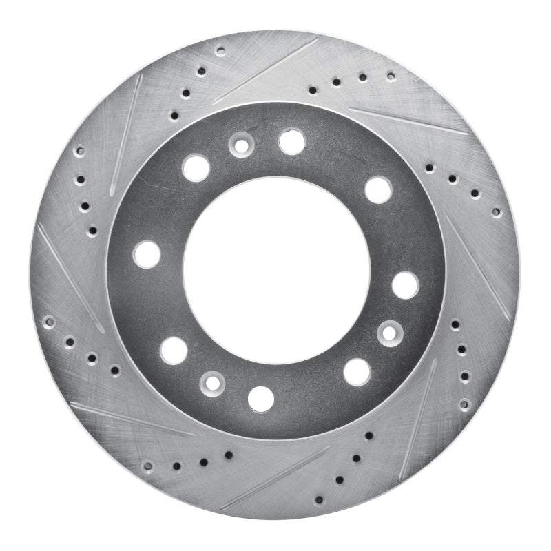 R1 Concepts R1 06-11 Cadillac DTS Front Left Drilled & Slotted Silver Brake Rotor