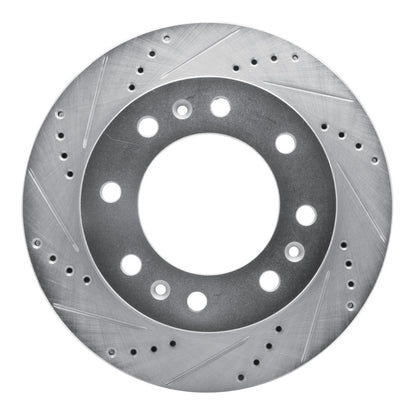 R1 Concepts R1 06-11 Cadillac DTS Front Left Drilled & Slotted Silver Brake Rotor