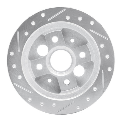 R1 Concepts R1 86-89 Acura Integra Rear Right Drilled & Slotted Silver Brake Rotor