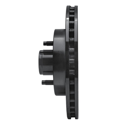 R1 Concepts R1 87-93 Ford Mustang Front Right Drilled & Slotted Black Brake Rotor