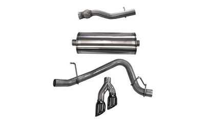 CORSA Performance Corsa 2015-2020 GMC Yukon Denali XL 6.2L V8 3in Cat-Back Single Side Exit Twin 4in Black Tips