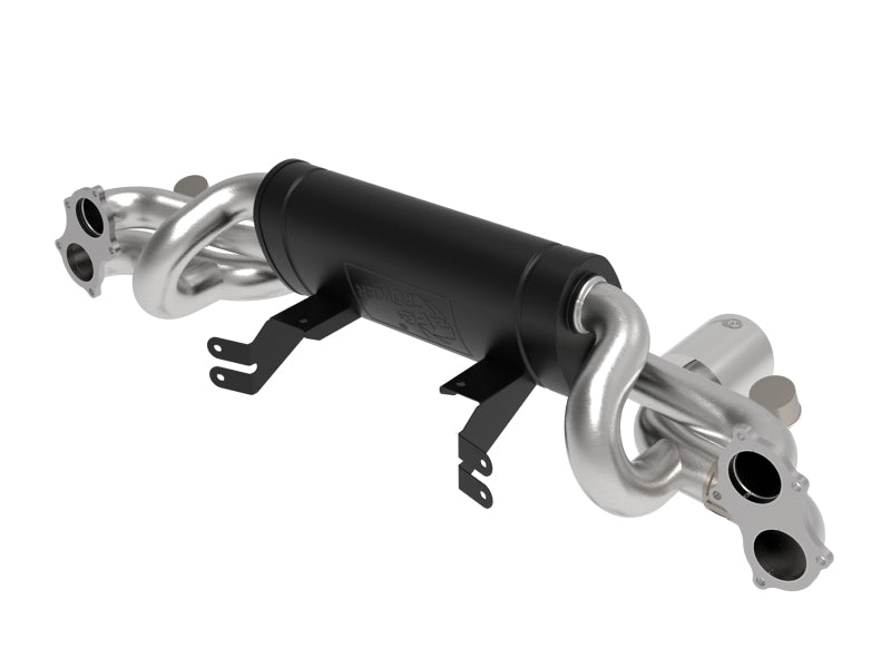 aFe MACHForce XP 2.25in-2.5in 304SS Exhaust Cat-Back Porsche 20-22 Cayman GT4(718) 4.0L - Black Tips