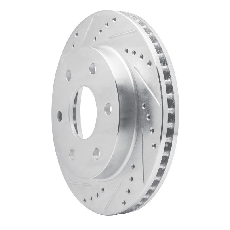 R1 Concepts R1 93-98 Toyota T100 Front Left Drilled & Slotted Silver Brake Rotor