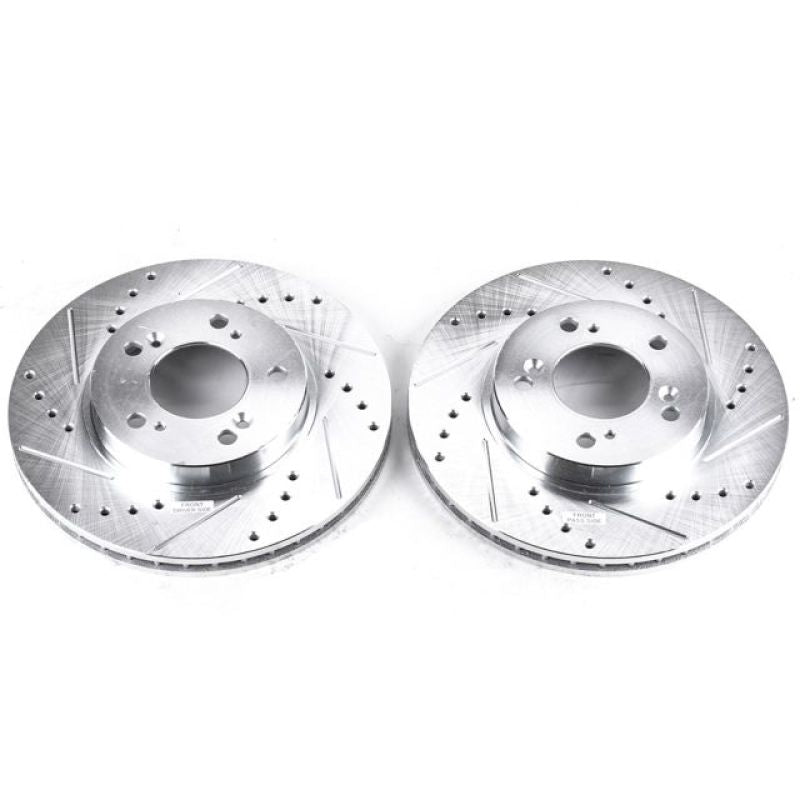 PowerStop Power Stop 97-98 Acura Integra Front Evolution Drilled & Slotted Rotors - Pair