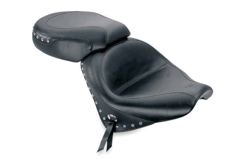 Mustang Motorcycle Mustang 02-09 Honda VTX1300 Retro, S & T Wide Touring 2PC Seat w/Studs - Black