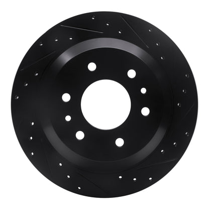 R1 Concepts R1 02-09 Buick Rainier Rear Right Drilled & Slotted Black Brake Rotor