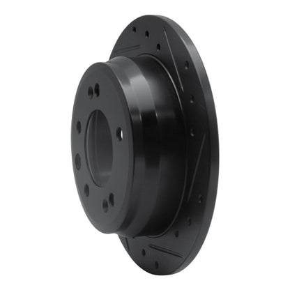R1 Concepts R1 09-16 Hyundai Tucson Rear Right Drilled & Slotted Black Brake Rotor