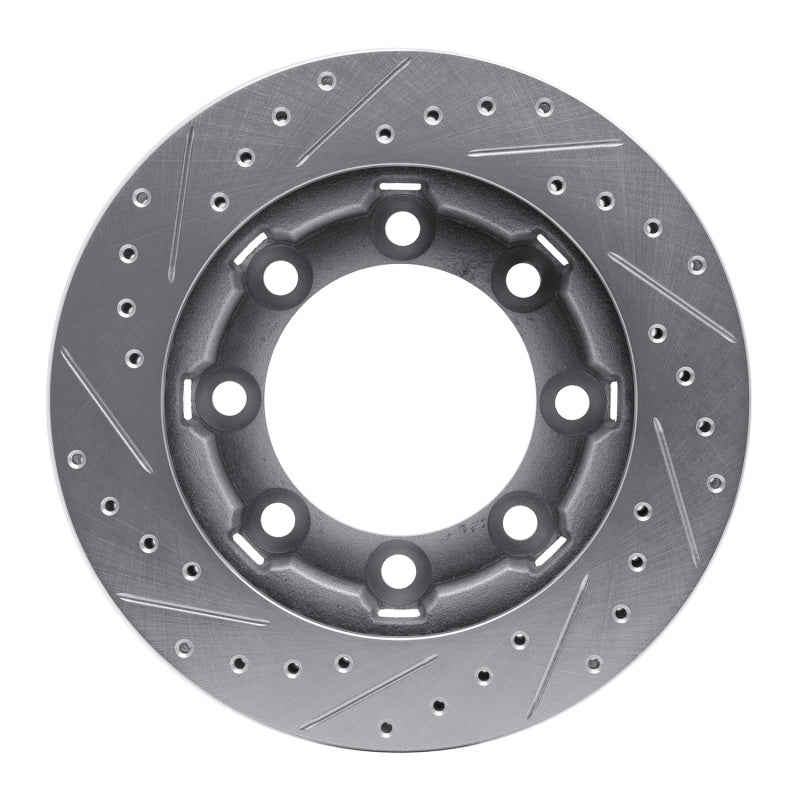 R1 Concepts R1 71-91 Chevrolet P30 Van Front Right Drilled & Slotted Silver Brake Rotor