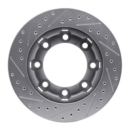 R1 Concepts R1 71-91 Chevrolet P30 Van Front Right Drilled & Slotted Silver Brake Rotor