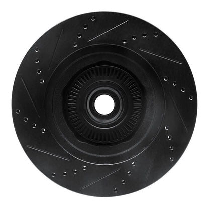 R1 Concepts R1 01-05 Ford Explorer Sport Front Right Drilled & Slotted Black Brake Rotor
