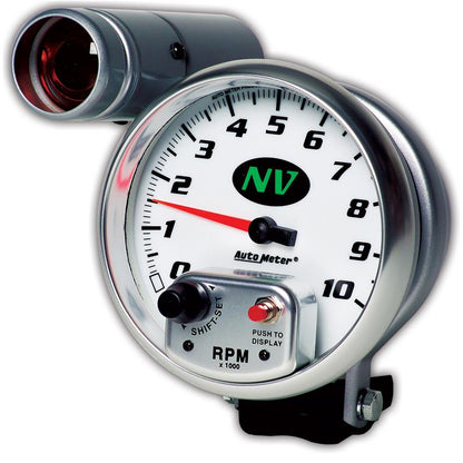 AutoMeter Gauge Tachometer 5in. 10K RPM Pedestal W/ Ext. Shift-Lite NV