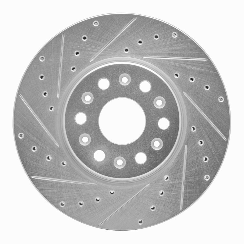 R1 Concepts R1 2017-2025 Buick Enclave Front Left Drilled & Slotted Silver Brake Rotor