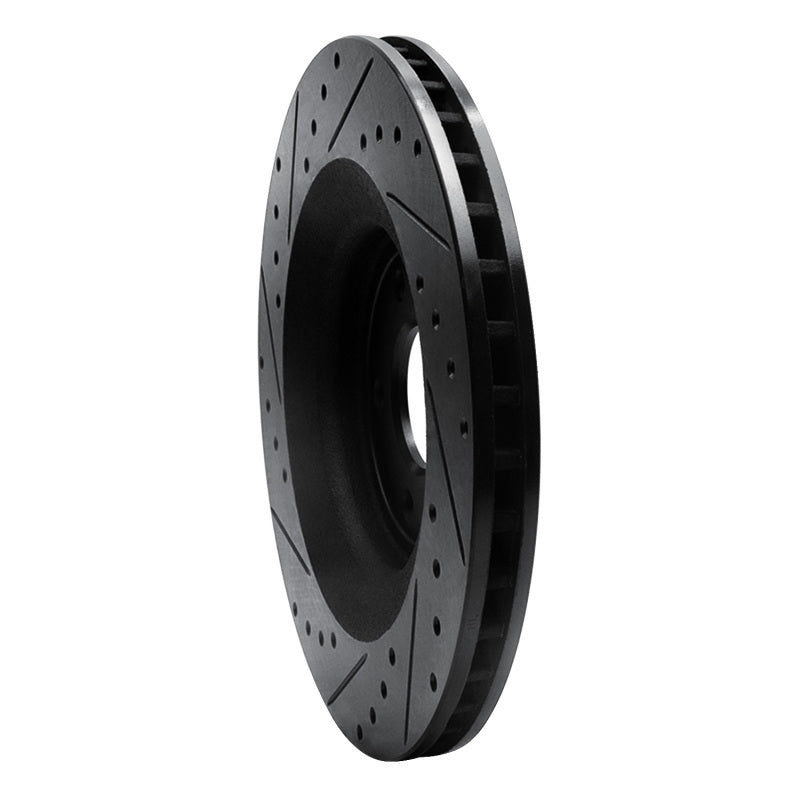 R1 Concepts R1 08-14 Chrysler 200 Front Right Drilled & Slotted Black Brake Rotor