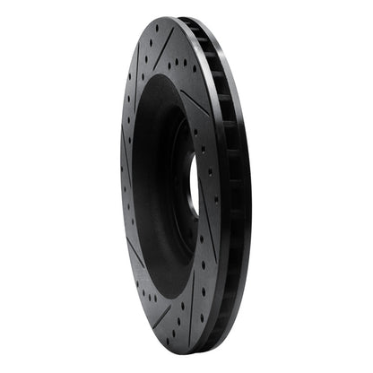 R1 Concepts R1 08-14 Chrysler 200 Front Right Drilled & Slotted Black Brake Rotor