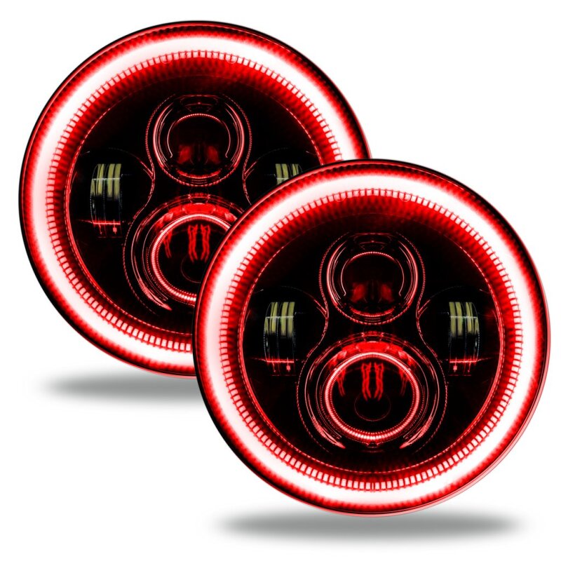 ORACLE Lighting Oracle Jeep Wrangler JL/Gladiator JT 7in. High Powered LED Headlights (Pair) - Red