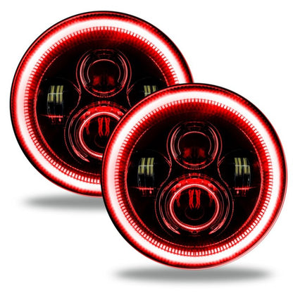 ORACLE Lighting Oracle Jeep Wrangler JL/Gladiator JT 7in. High Powered LED Headlights (Pair) - Red