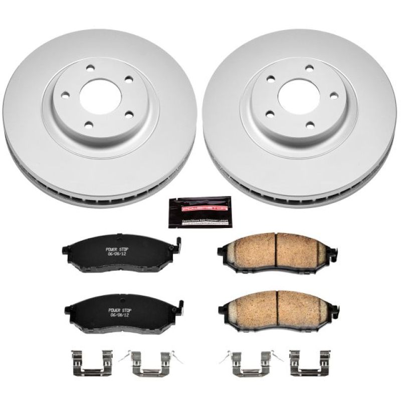 PowerStop Power Stop 11-14 Nissan Murano Front Z17 Evolution Geomet Coated Brake Kit