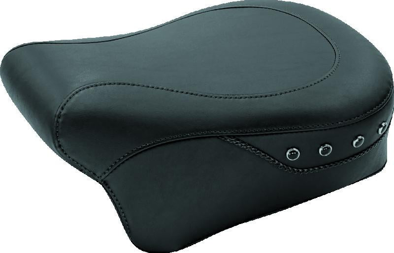 Mustang Motorcycle Mustang 08-21 Harley Electra Glide, Rd Glide, Rd King, Str Glide Tour Pass Seat w/Studs - Black