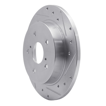 R1 Concepts R1 10-13 Suzuki Kizashi Rear Right Drilled & Slotted Silver Brake Rotor