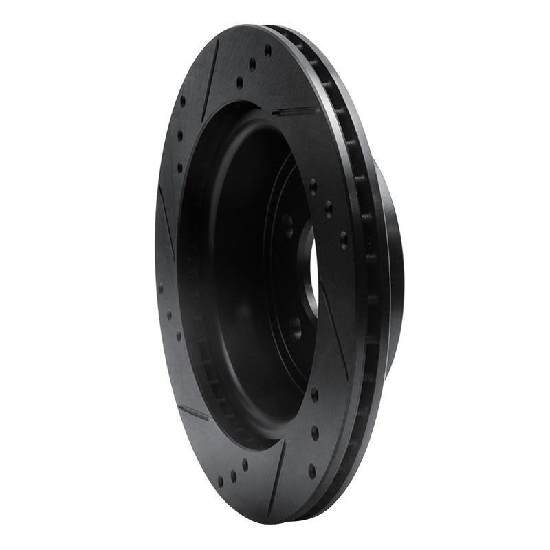 R1 Concepts R1 08-10 Chevrolet Cobalt Rear Right Drilled & Slotted Black Brake Rotor