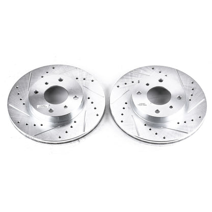 PowerStop Power Stop 99-02 Infiniti G20 Front Evolution Drilled & Slotted Rotors - Pair