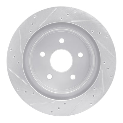 R1 Concepts R1 04-06 Dodge Ram 1500 Pickup Rear Right Drilled & Slotted Silver Brake Rotor