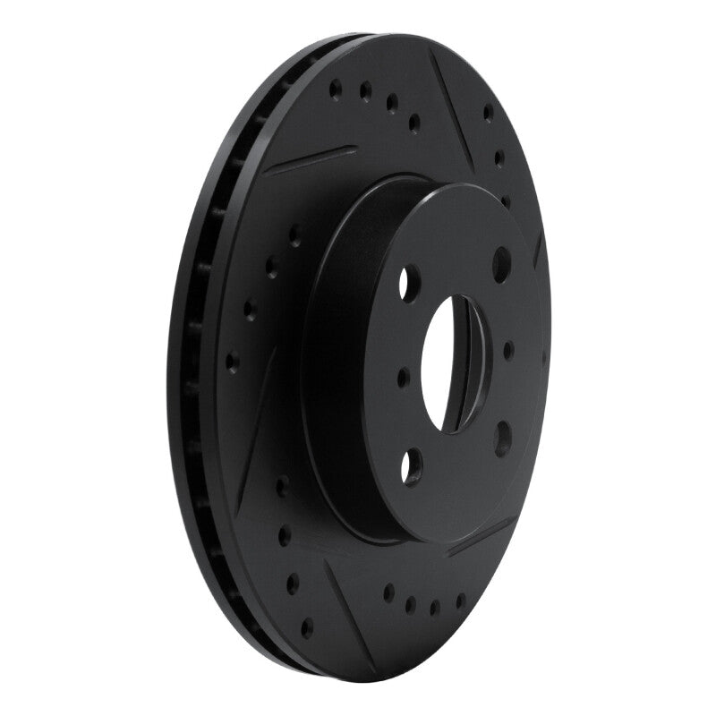 R1 Concepts R1 93-02 Chevrolet Prizm Front Right Drilled & Slotted Black Brake Rotor