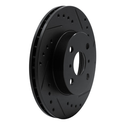 R1 Concepts R1 93-02 Chevrolet Prizm Front Right Drilled & Slotted Black Brake Rotor